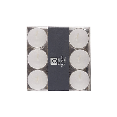 Greige Broste Clear Cup Tealights - Ivory Linen Dove Grey White Or Christmas Red