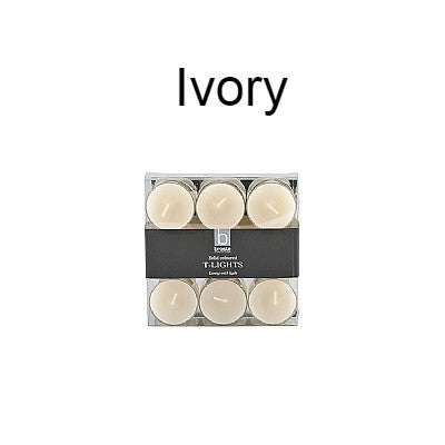 greige Broste Clear Cup Tealights - Ivory Linen Dove Grey White or Christmas Red