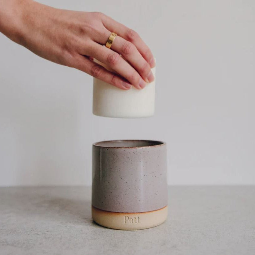 greige Candle Refill for Pott Refillable Scented Candle Holder