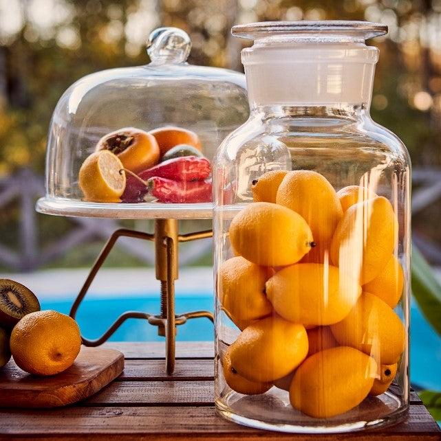 greige Clear Glass Apothecary Storage Jar or Medicine Bottle - Six Sizes