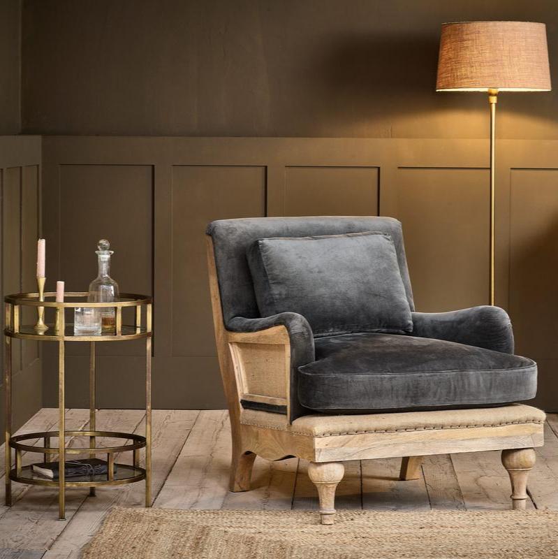 Greige Deconstructed Linen Armchair - Various Colour Options