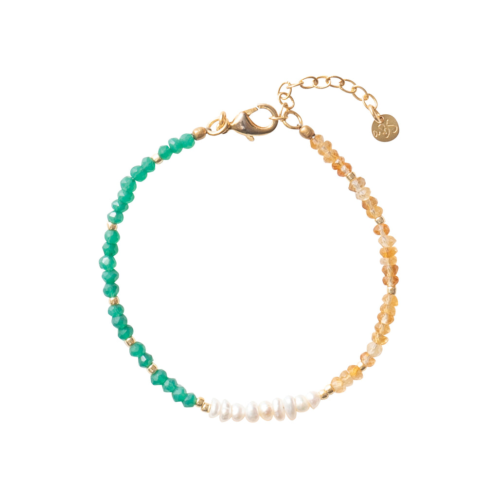 Greige Desire Citrine Aventurine Gold Bracelet - A Beautiful Story