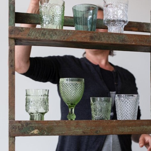 Greige Diamond Wine Glass From Portugal - Large - Various Colours