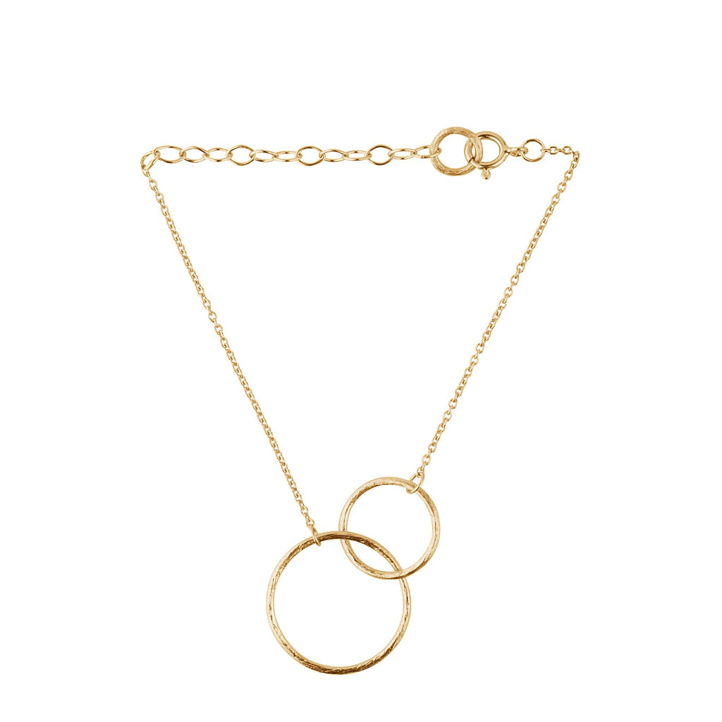 greige Double Plain Circles Bracelet - Gold - Pernille Corydon