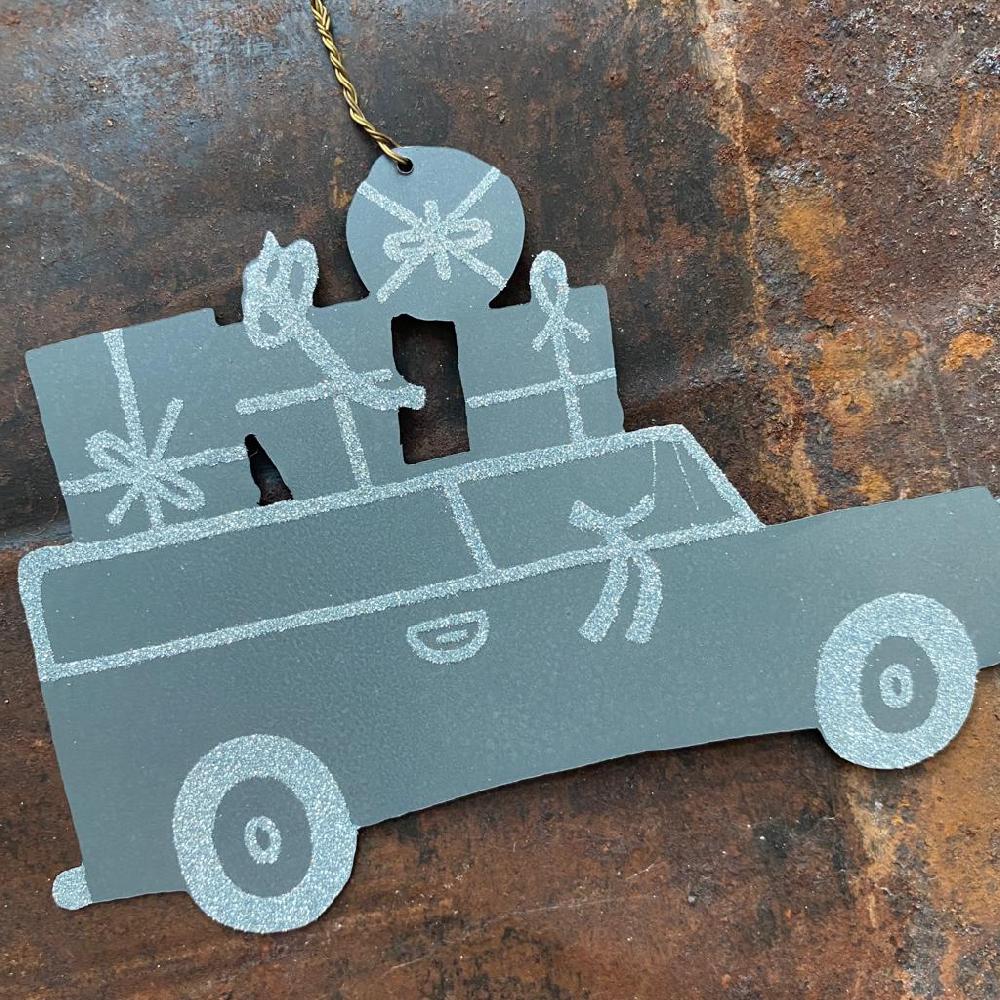 Greige Driving Home For Christmas Decoration - Walther & Co