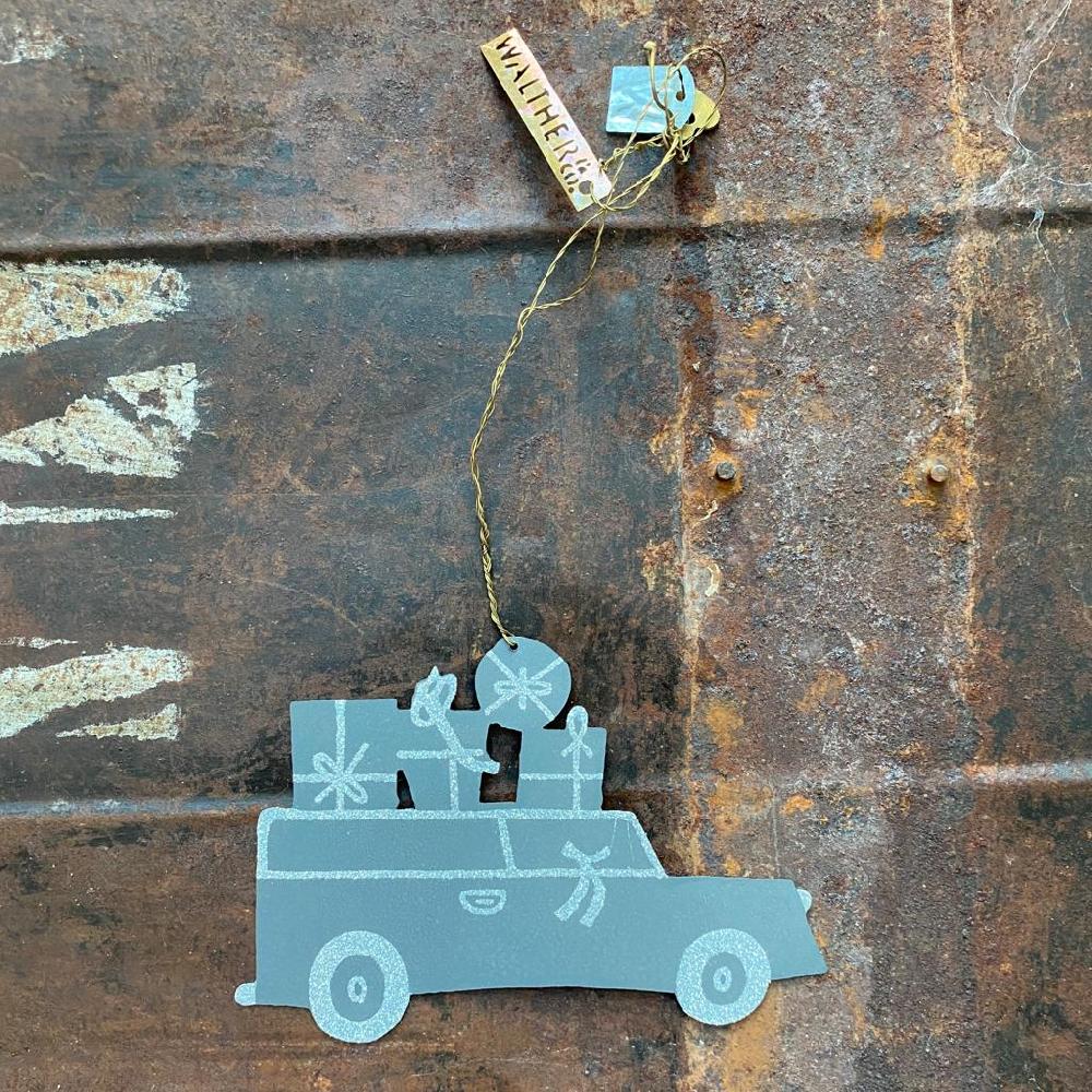 greige Driving Home for Christmas Decoration - Walther & Co