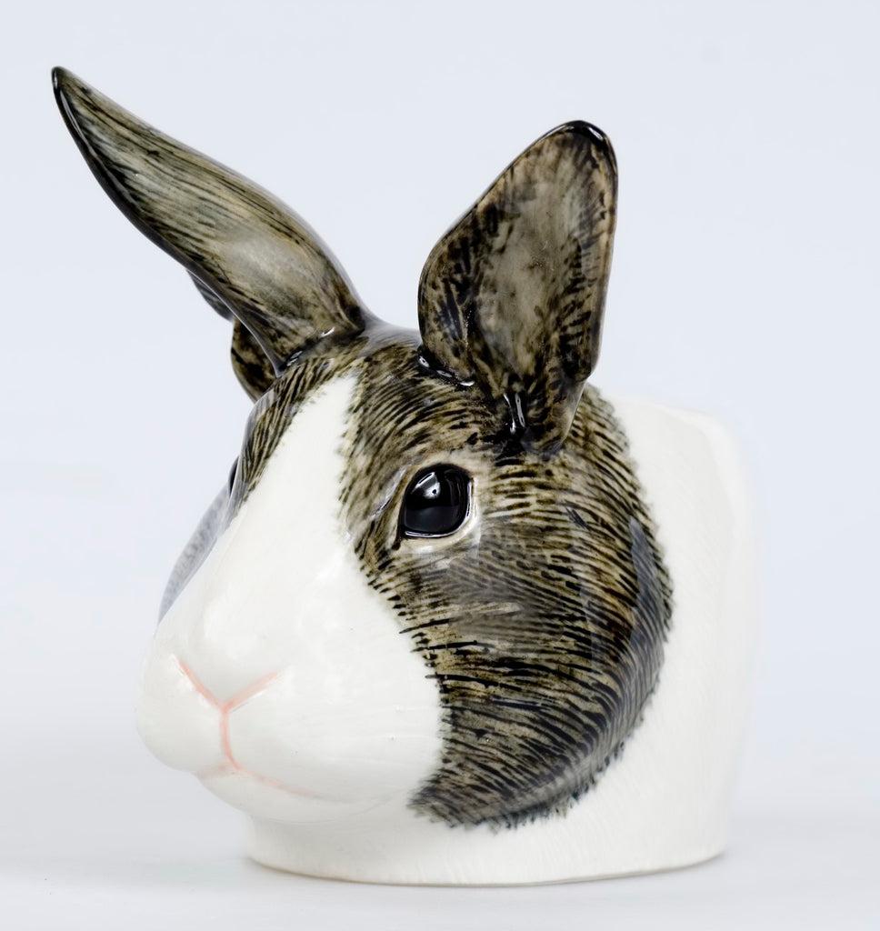 Greige Dutch Rabbit (Grey) Face Egg Cup By Quail Ceramics