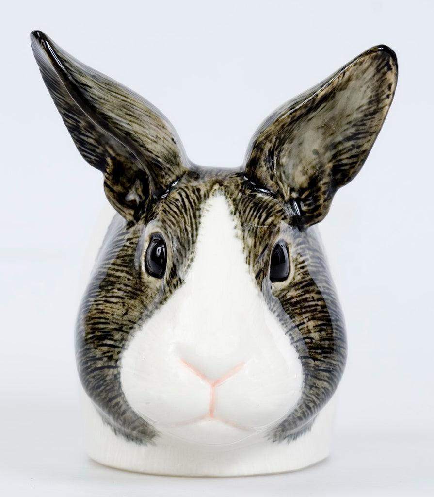 greige Dutch Rabbit (Grey) Face Egg Cup by Quail Ceramics