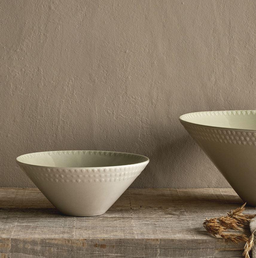 greige Ela Dinnerware Range - Sage Green - Serving Bowl