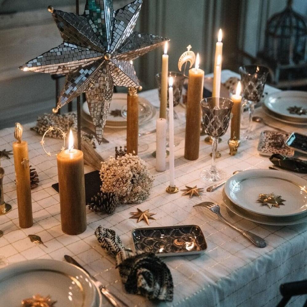 Greige Enamelled Peacock Feathers Tray - Mini - Boncoeurs