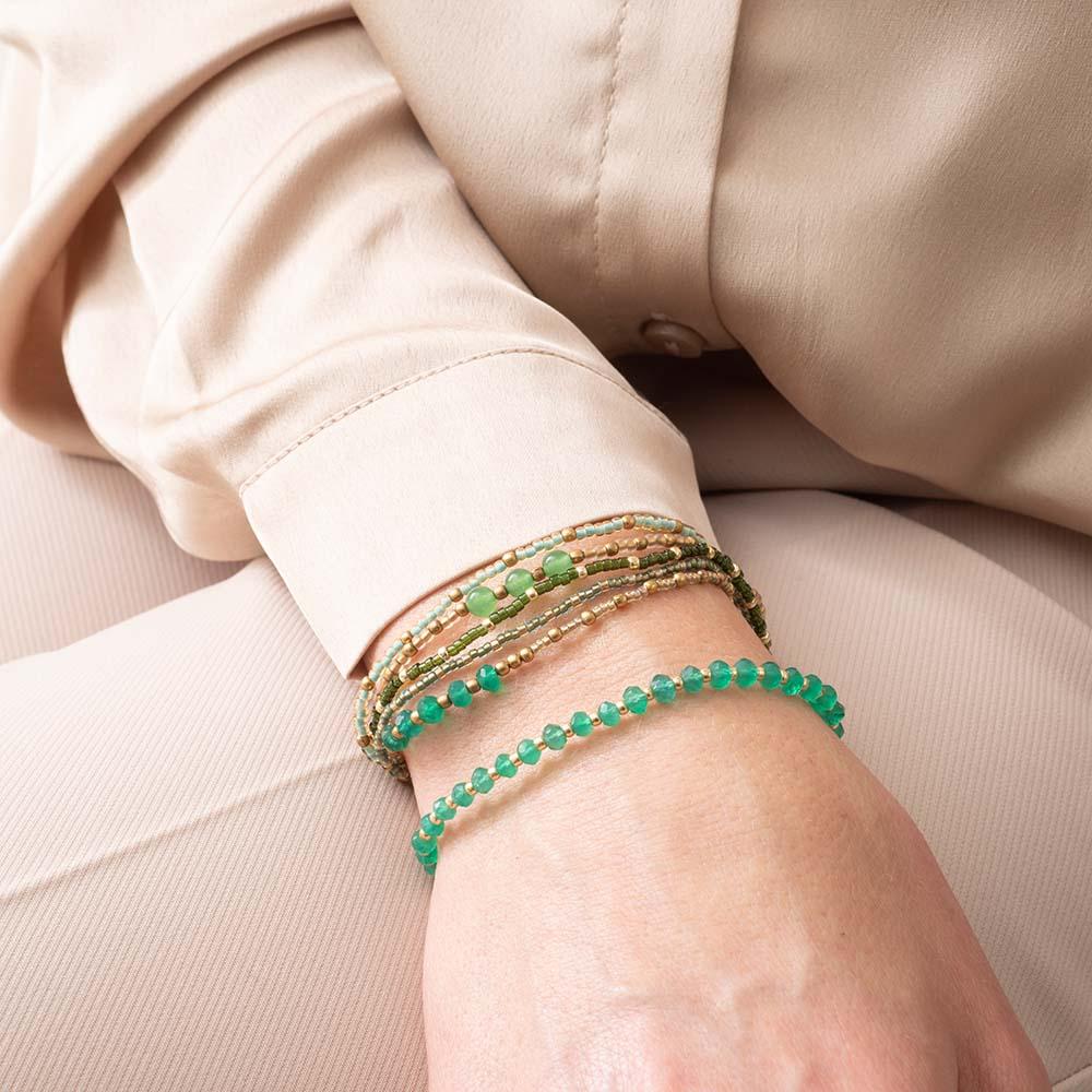 Greige Energy Aventurine Gold Bracelet - A Beautiful Story