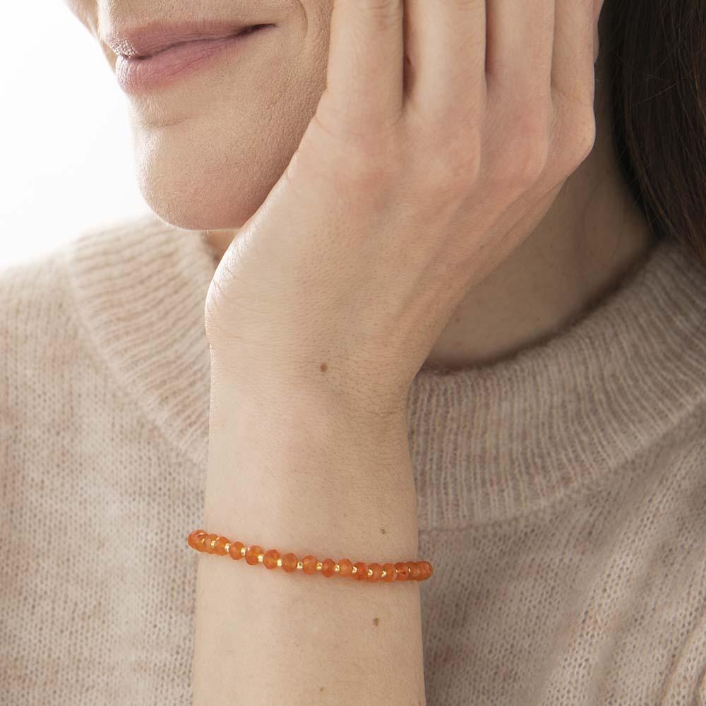 Greige Energy Carnelian Gold Bracelet - A Beautiful Story