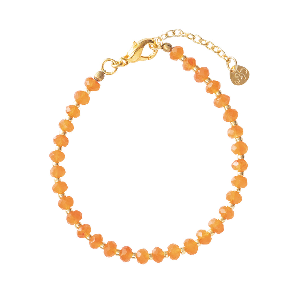 greige Energy Carnelian Gold Bracelet - A Beautiful Story