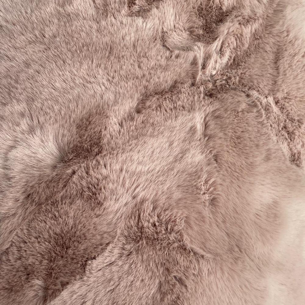 Greige Faux Fur Blanket Or Throw - Grey Pink Or Taupe
