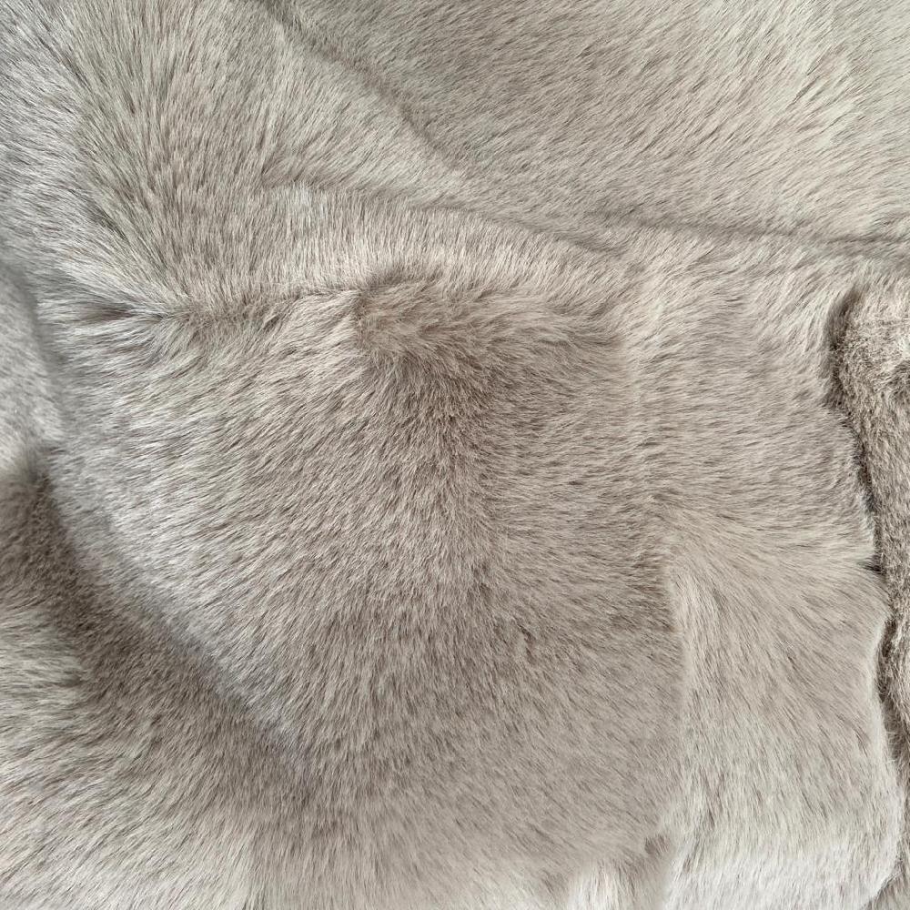 Greige Faux Fur Blanket Or Throw - Grey Pink Or Taupe