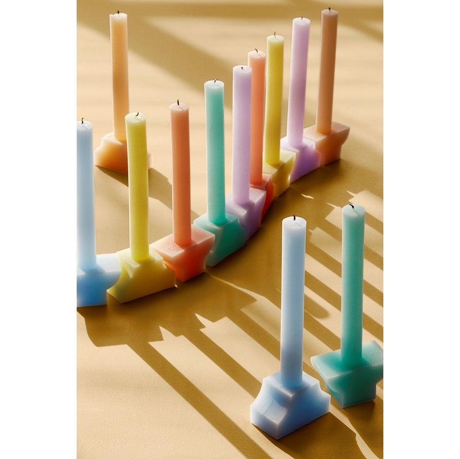 Greige Figure Candle - Pilas - Broste Copenhagen - Mint Green
