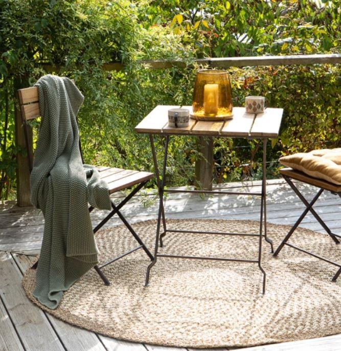 Greige Folding Reclaimed Wood & Iron Chairs - Set Of Two