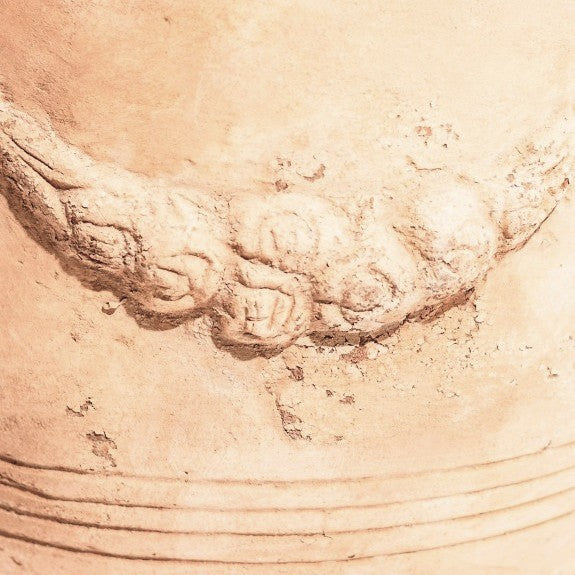 Greige Footed Terracotta Planter - Spetses - Two Size Options