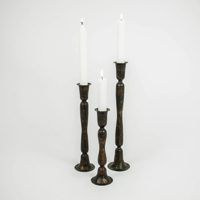 Greige Gill Iron Candle Holder From Olsson & Jensen Sweden