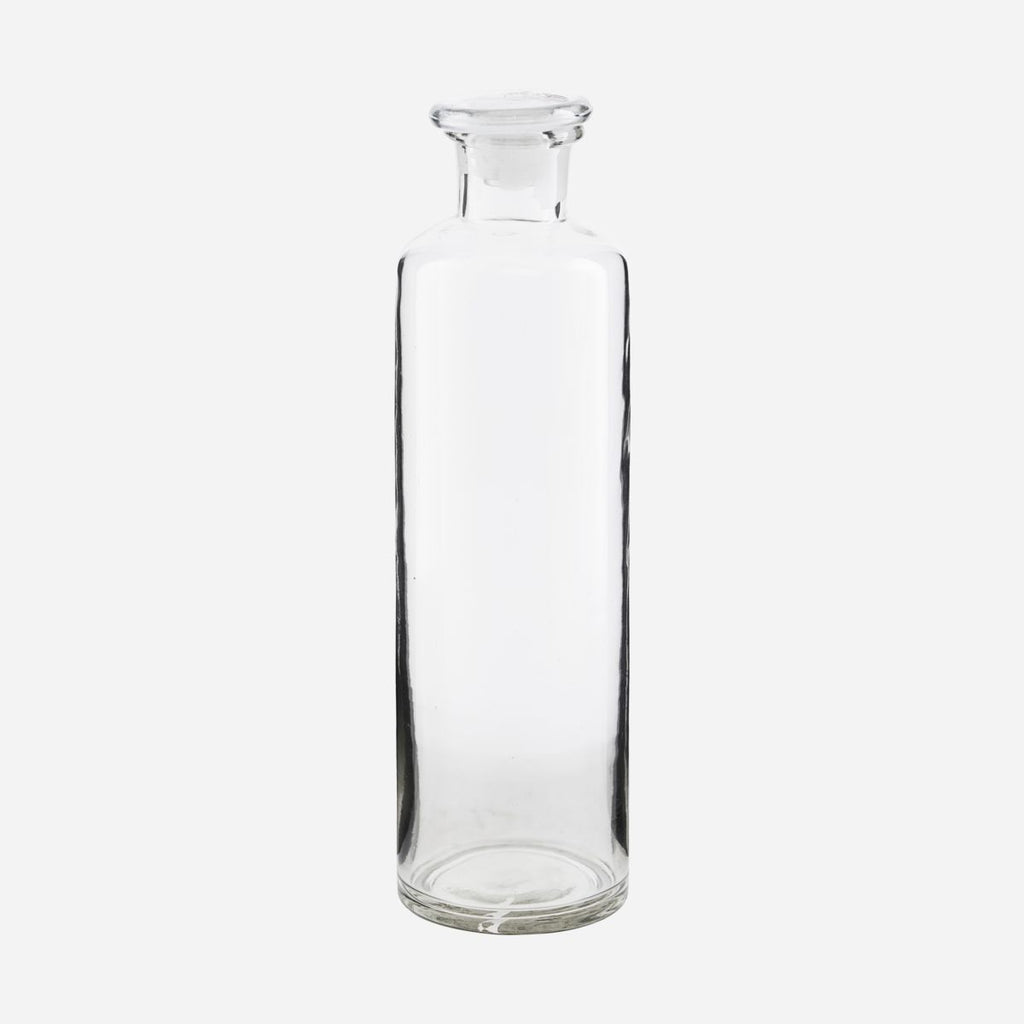 Greige Glass Water Bottle With Lid - Farma - House Doctor Denmark