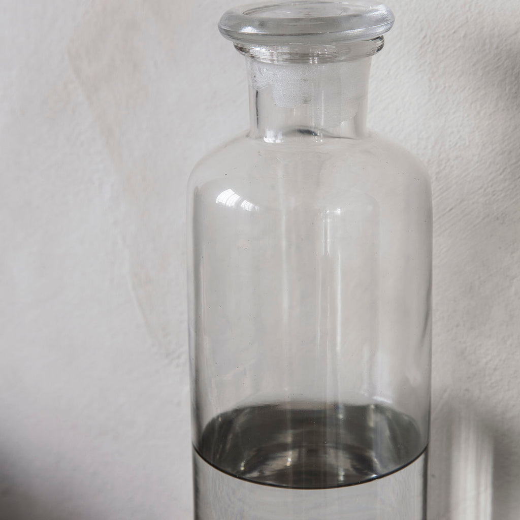 Greige Glass Water Bottle With Lid - Farma - House Doctor Denmark