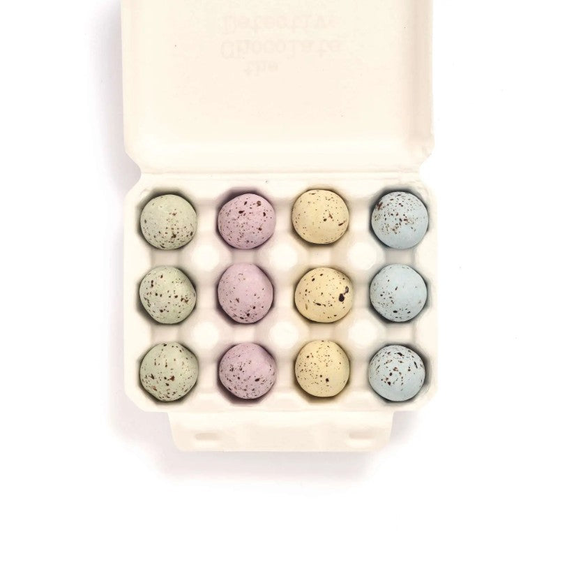 Greige 12 Kingfisher Eggs - The Chocolate Detective