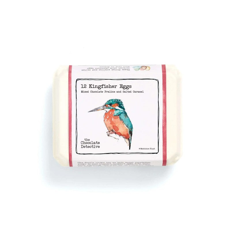 greige 12 Kingfisher Eggs - The Chocolate Detective