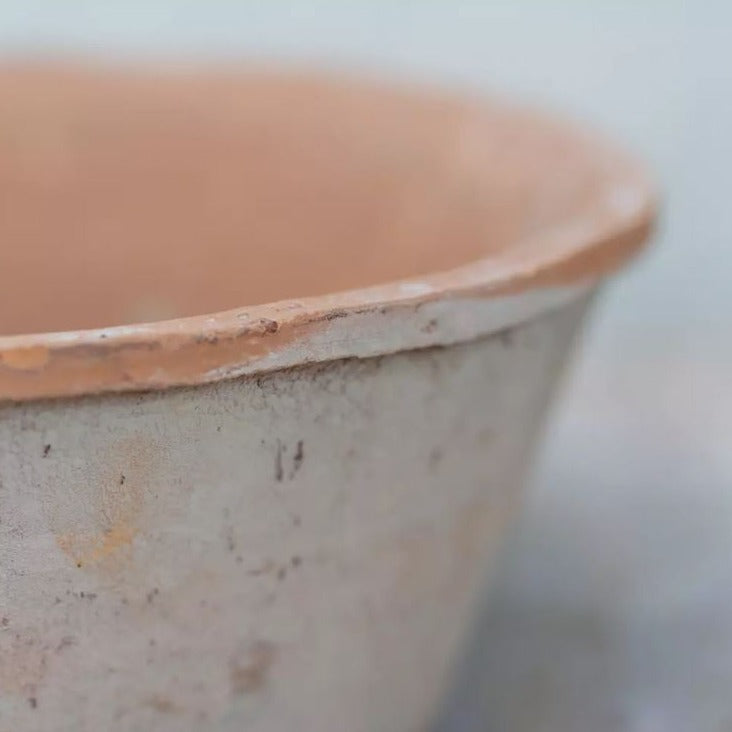 Greige Aged Redstone Dish Planter