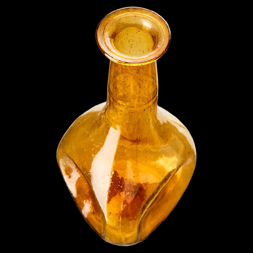 Greige Amber Recycled Glass Vase A