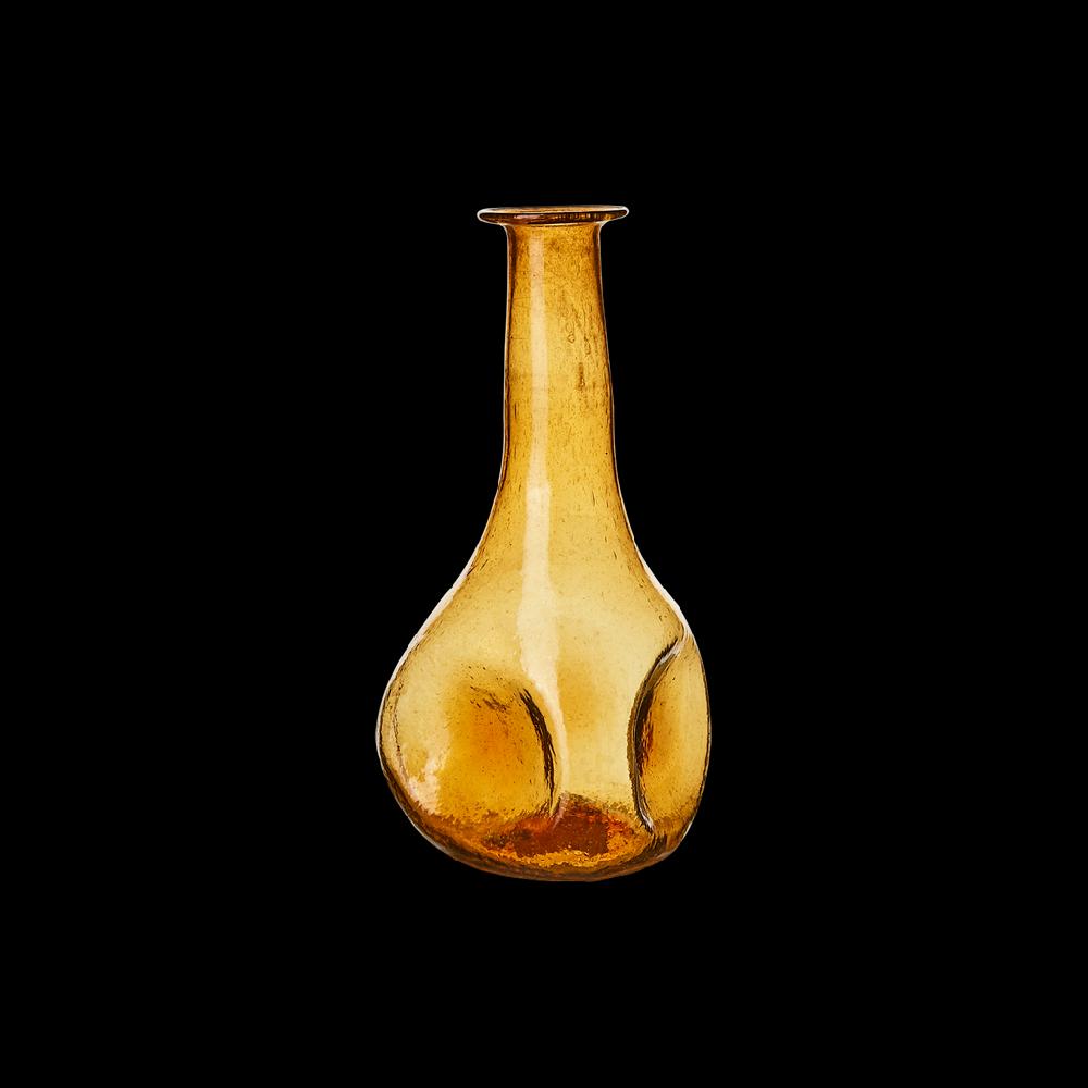 greige Amber Recycled Glass Vase A