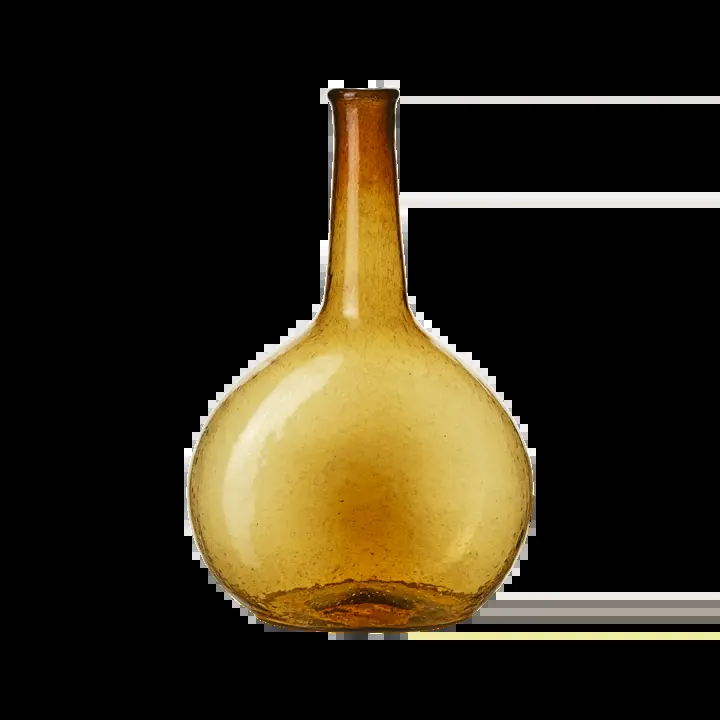 greige Amber Recycled Glass Vase B