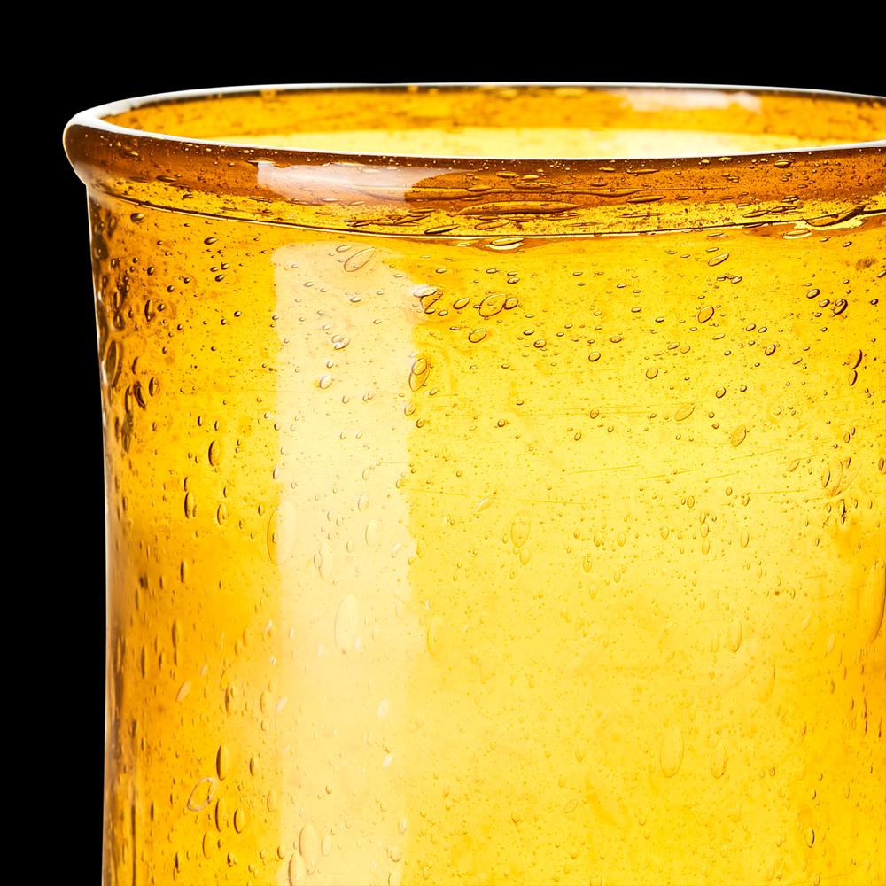 Greige Amber Recycled Glass Vase C