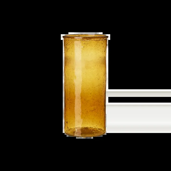 greige Amber Recycled Glass Vase C