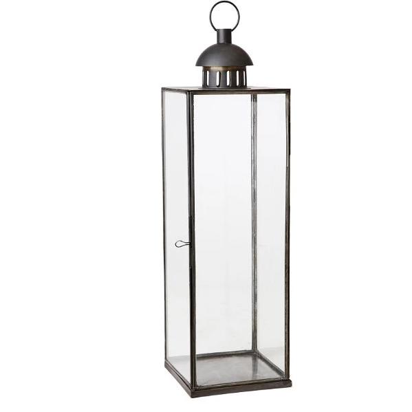 greige Antiqued Metal Albi Lantern - Three Sizes