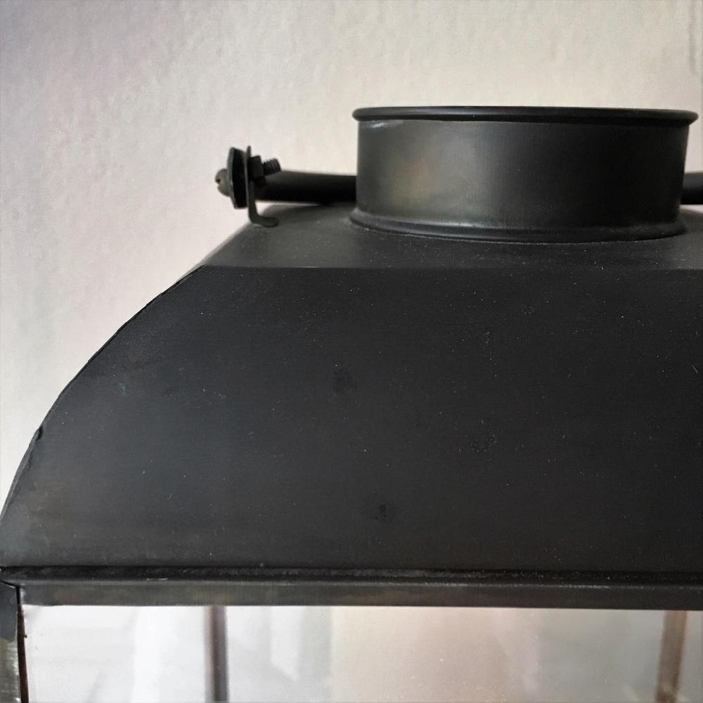 Greige Antiqued Metal Amiens Lantern - Two Sizes