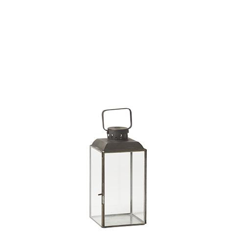 Greige Antiqued Metal Antibes Lantern - Three Sizes