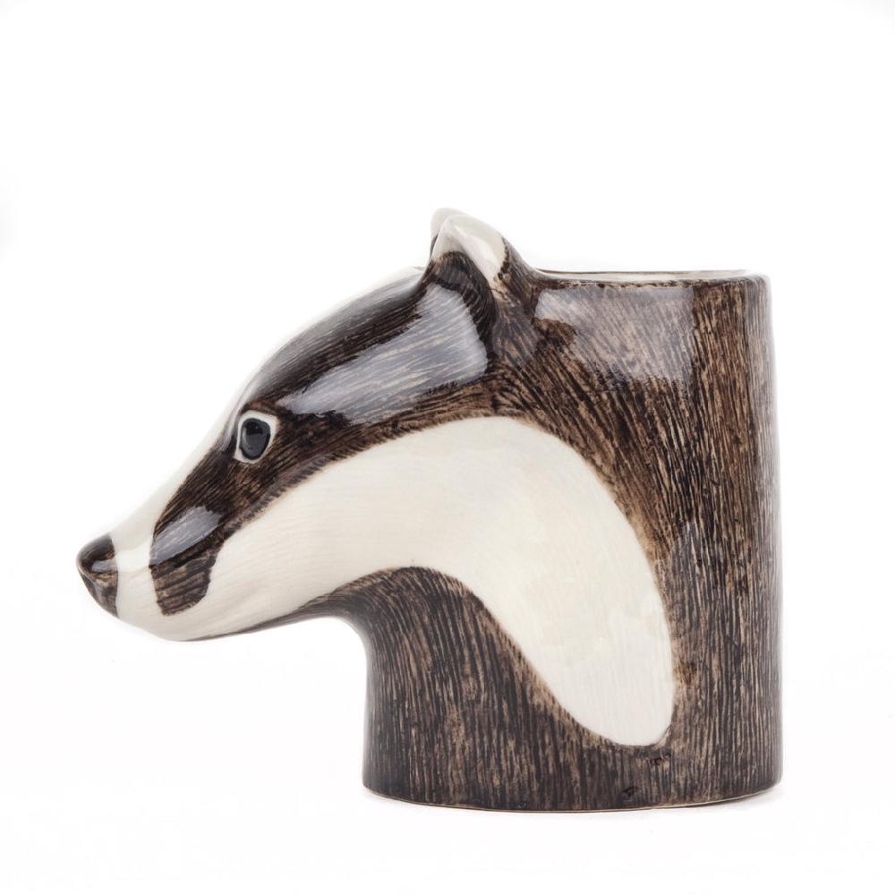 Greige Badger Pencil Pot By Quail Ceramics
