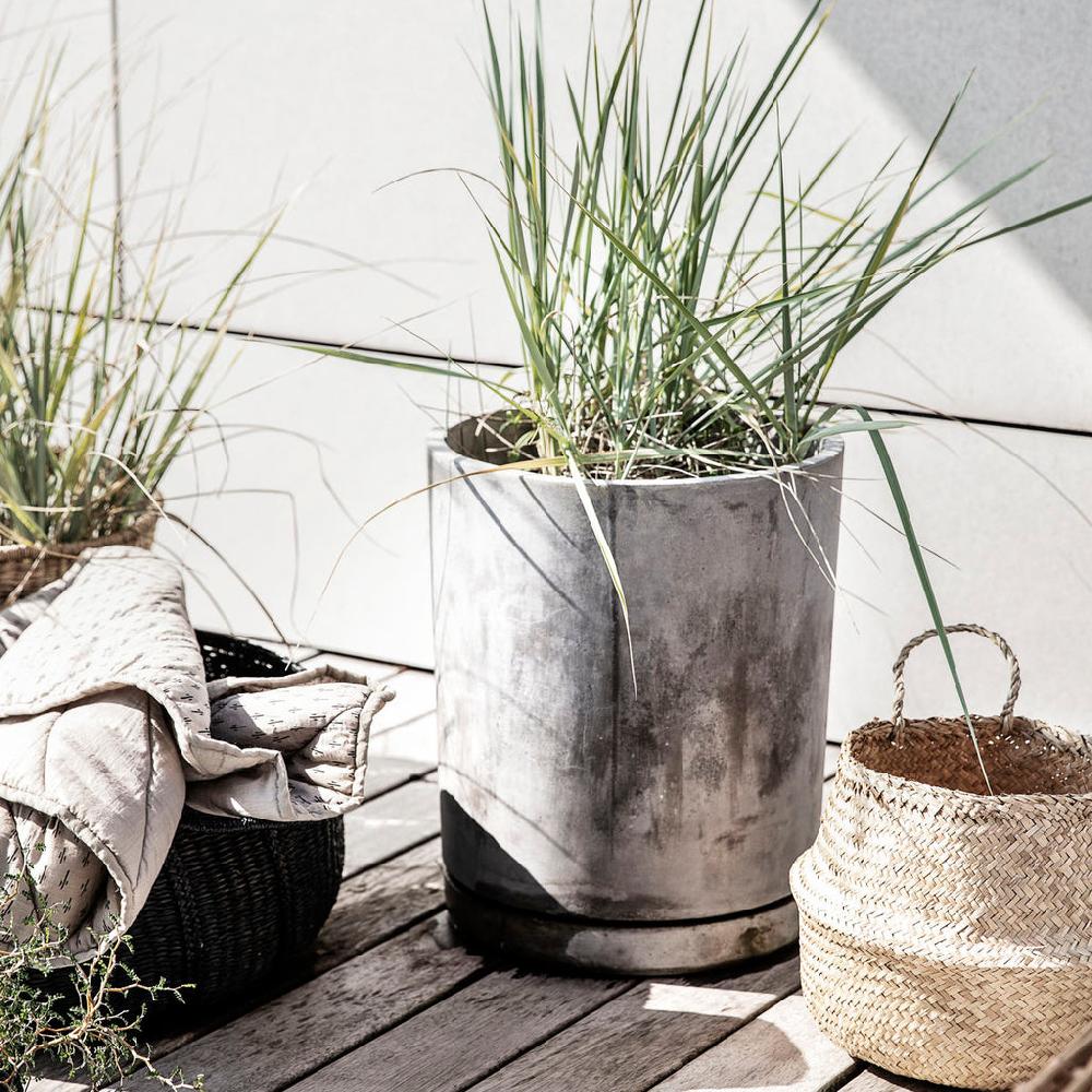 Greige Basket Tanger For Hanging - 32cm Diameter