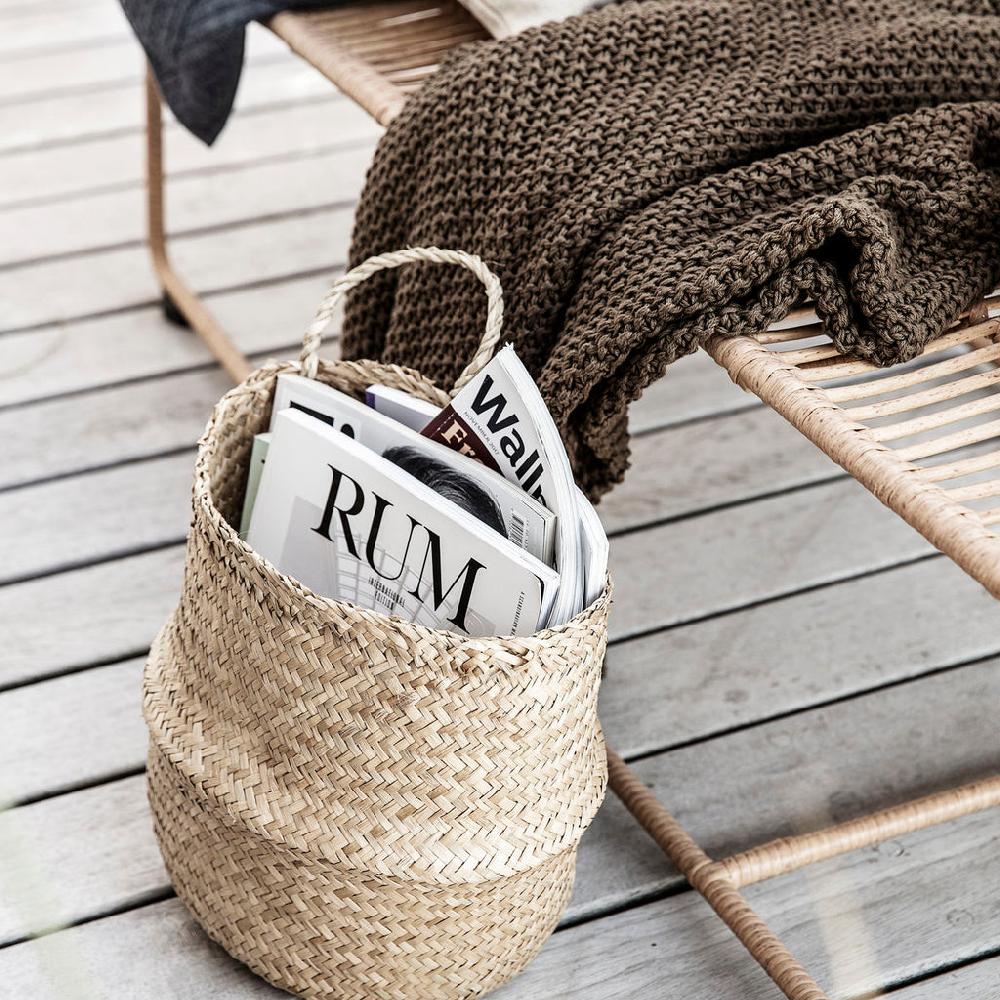 greige Basket Tanger for Hanging - 32cm Diameter