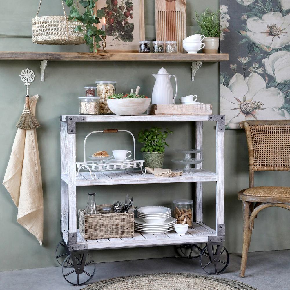 Greige Basket With Four Compartments