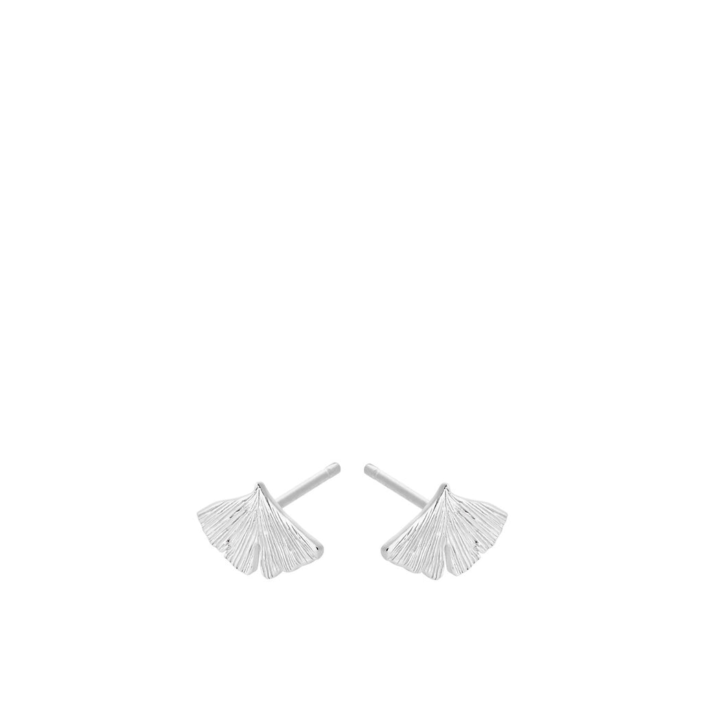 Greige Biloba Earsticks - Silver - Pernille Corydon