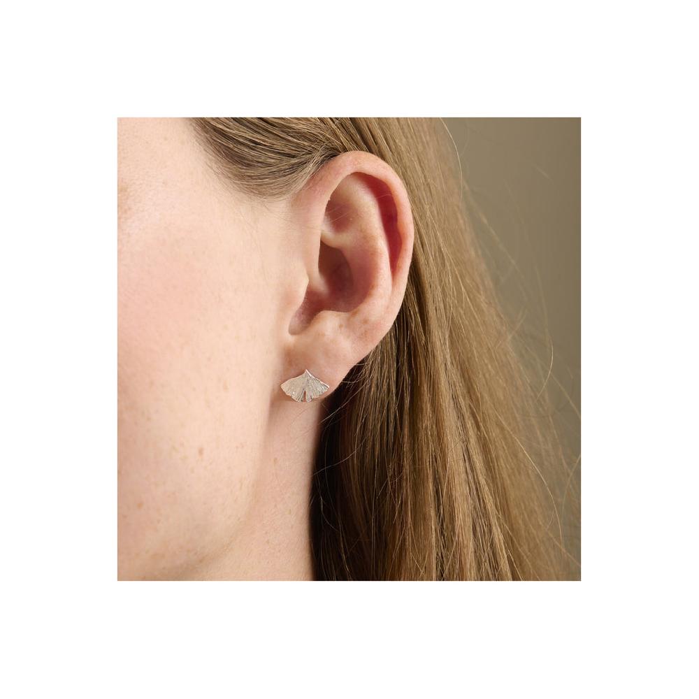 greige Biloba Earsticks - Silver - Pernille Corydon