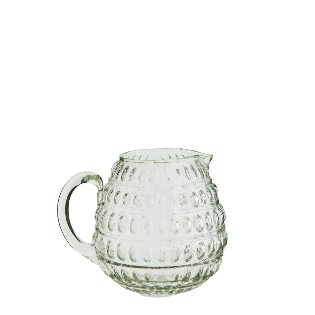 Greige Bobbly Glass Jug