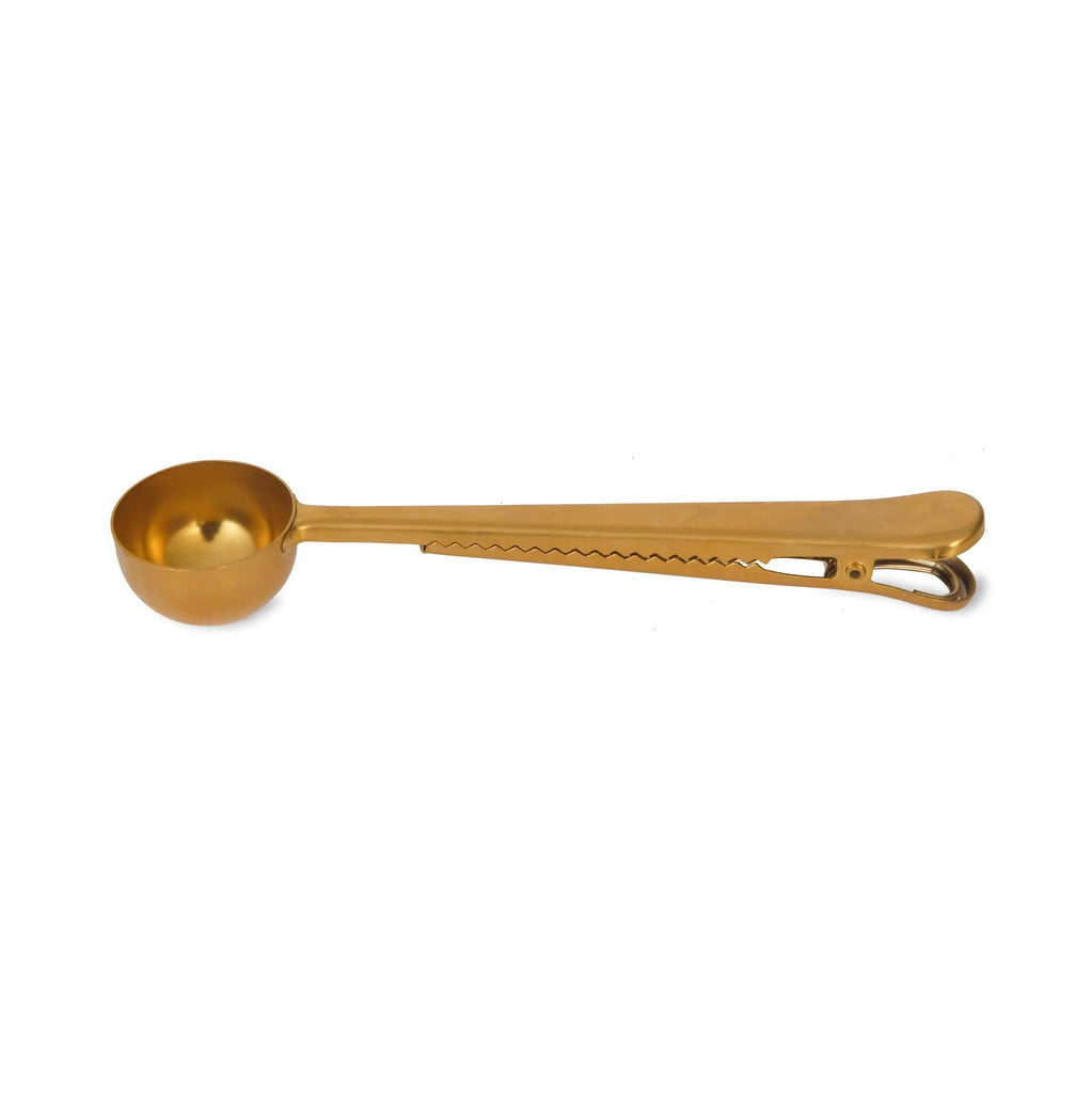Greige Brass Coffee Scoop And Clip