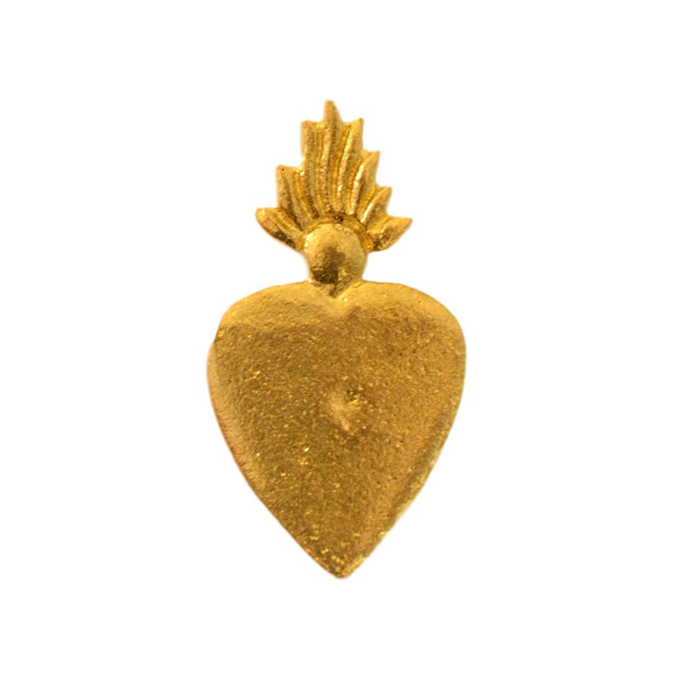 Greige Brass Sacred Heart Nail - Boncoeurs