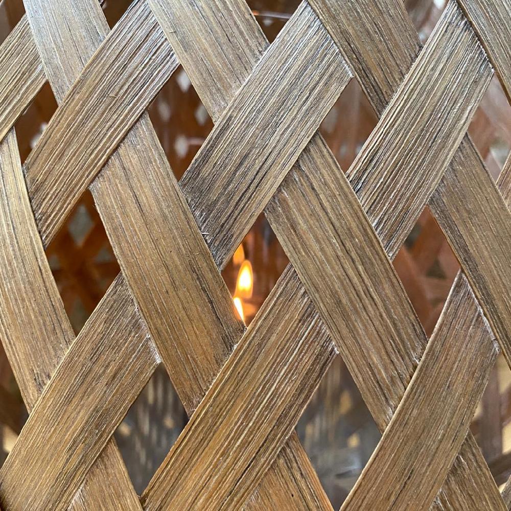 Greige Broste Bamboo Basky Lantern - Two Sizes