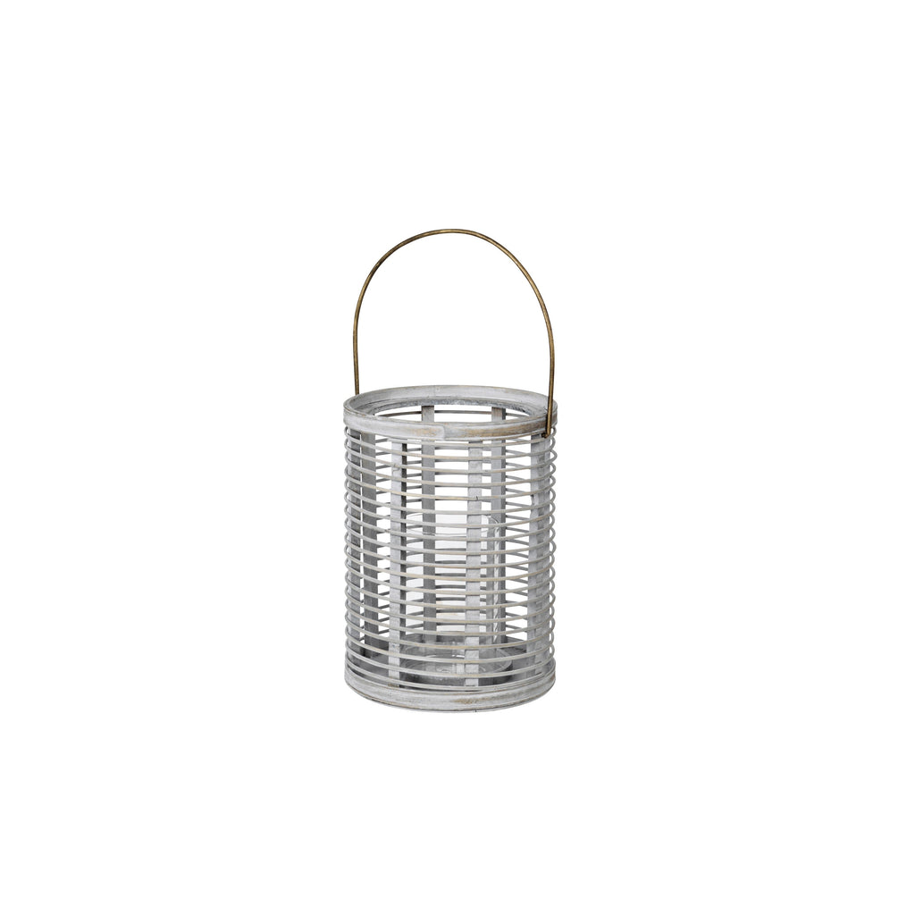 Greige Broste Bamboo Wooden Lantern - Horizon