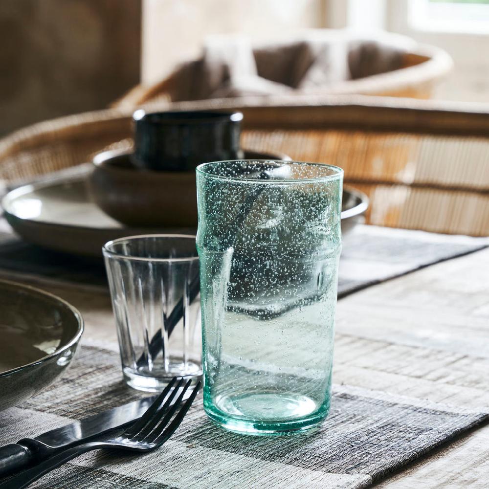 Greige Bubble Tumbler - Aqua Blue Or Green