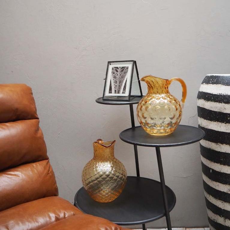 Greige Bubbles Glass Jug - Light Amber - 2 Litre