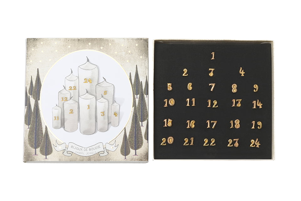 Greige Candle Decoration - Advent - Boncoeurs